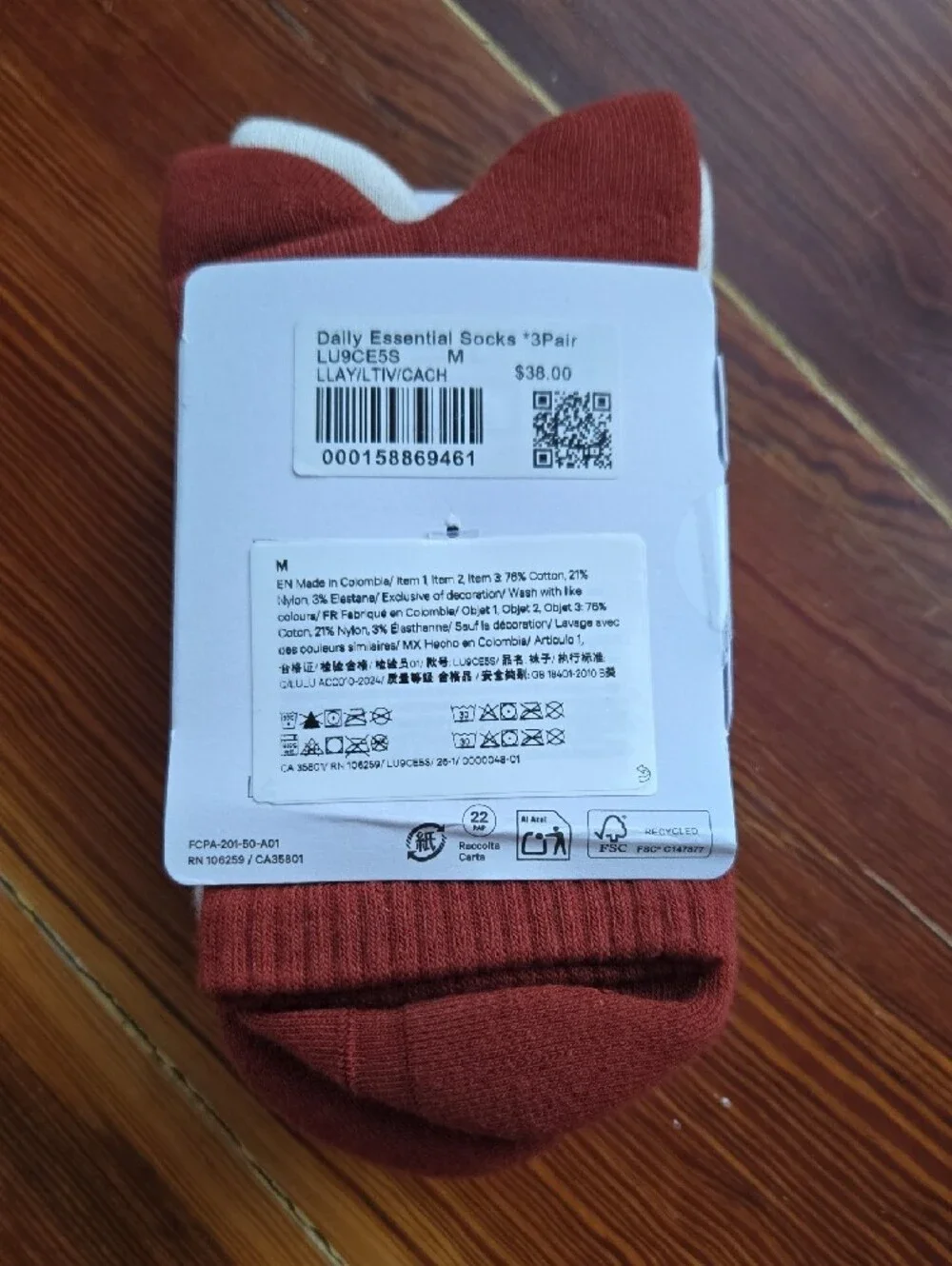 lululemon Daily Essentials Quarter Length Socks (3 Pairs)
